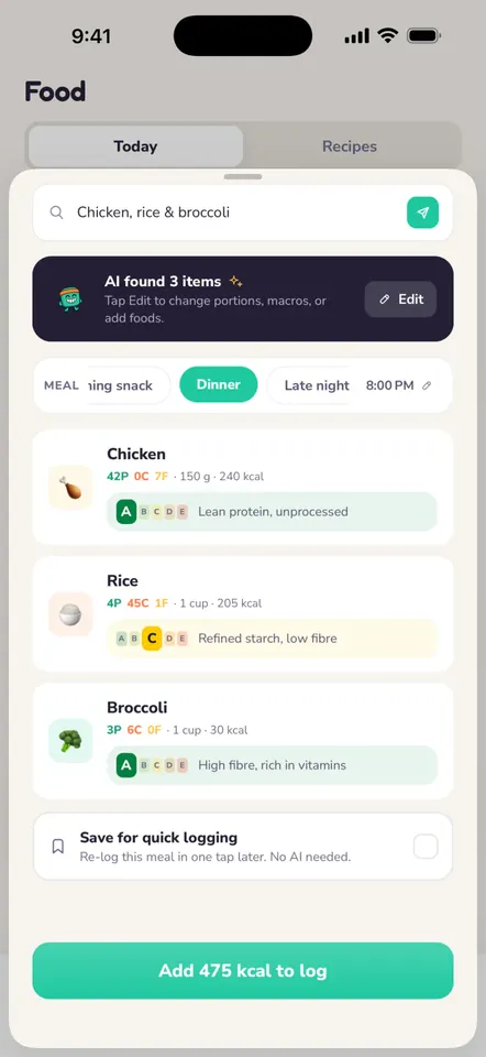 Panko food log