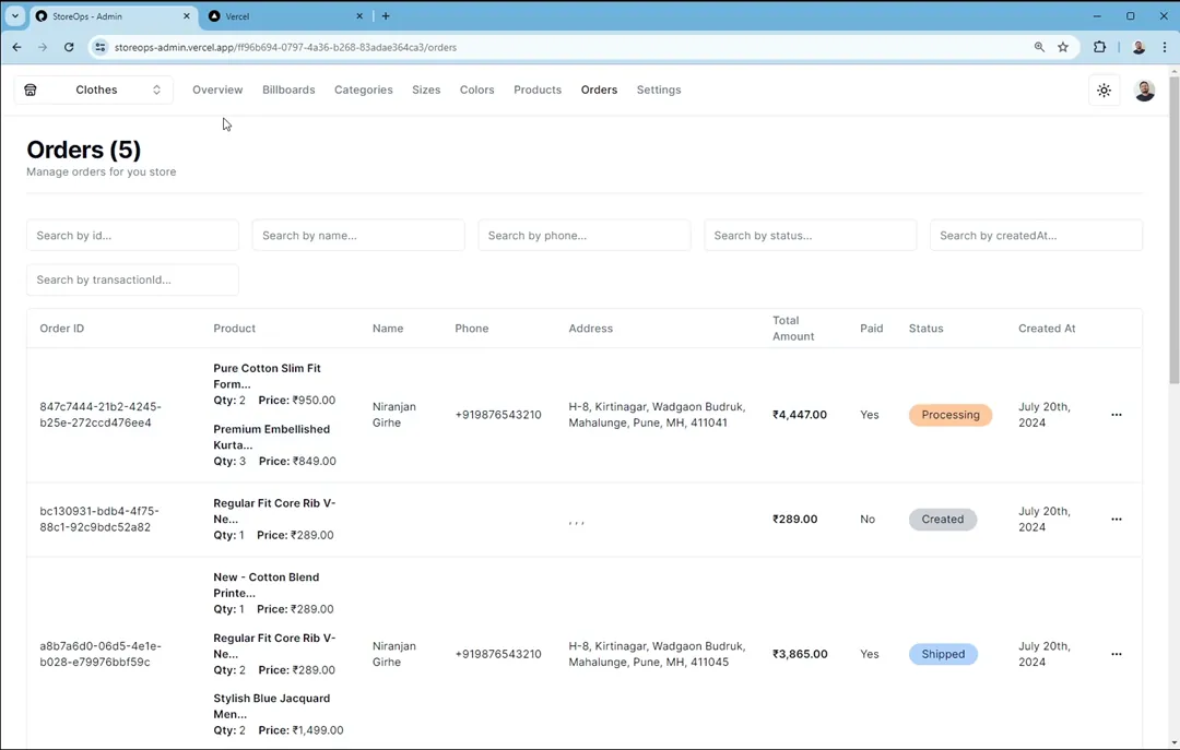 Admin Portal