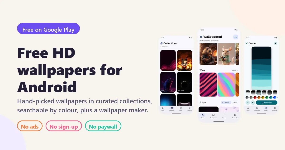 Wallpapered - Free HD Wallpaper App